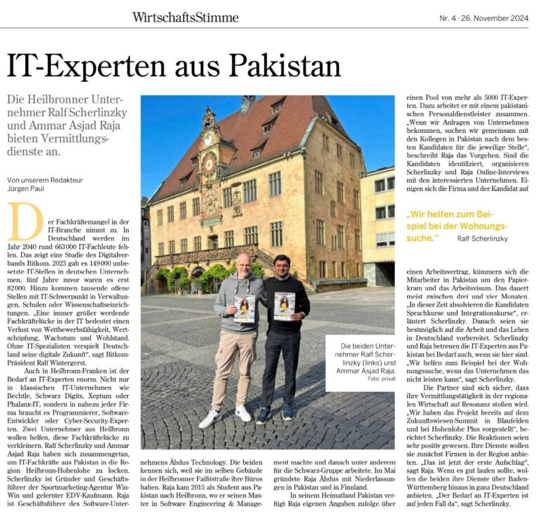 Ähdus in der Zeitung